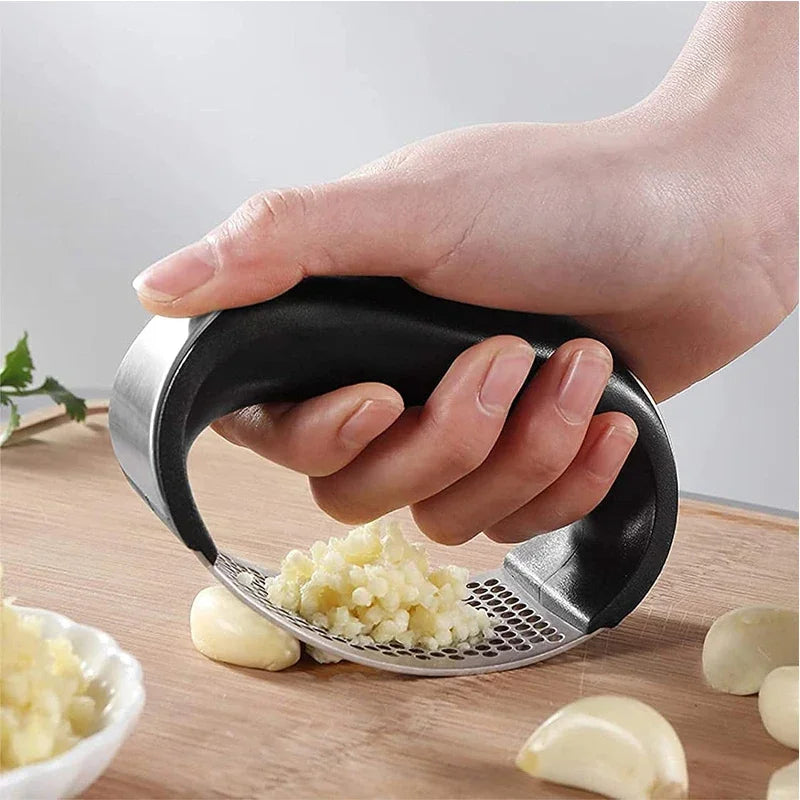 Stainless Steel Garlic Press Rocker Set