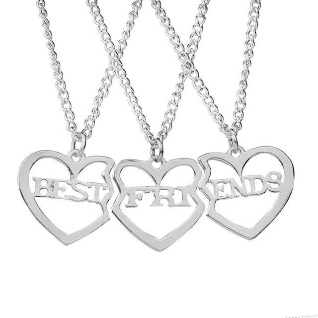 Star Moon Best Friend Pendant Necklace Set