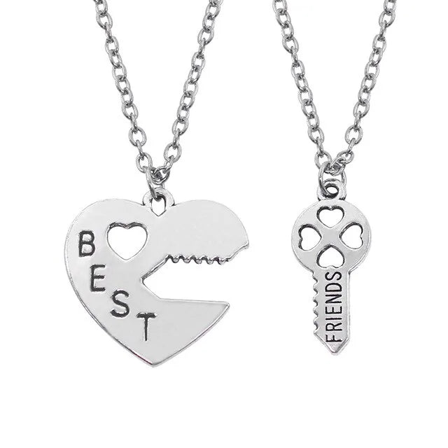 Star Moon Best Friend Pendant Necklace Set