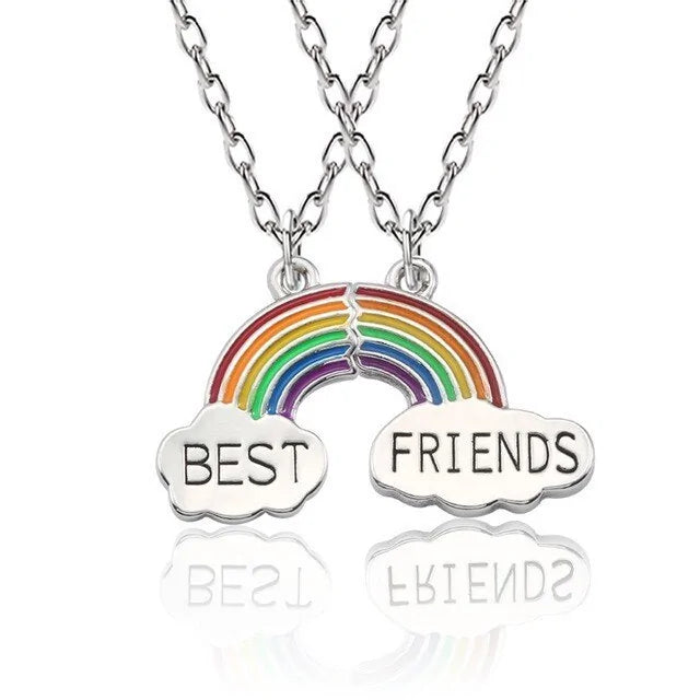 Star Moon Best Friend Pendant Necklace Set